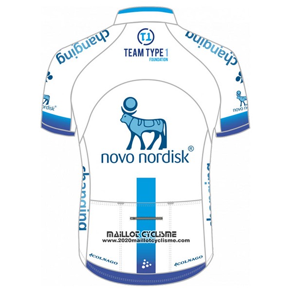 2017 Maillot Ciclismo Novo Nordisk Blanc Manches Courtes et Cuissard